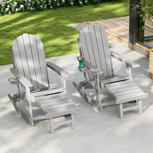 Livewood Folding Ergonomic Plastic Adirondack Chair, 3-Position