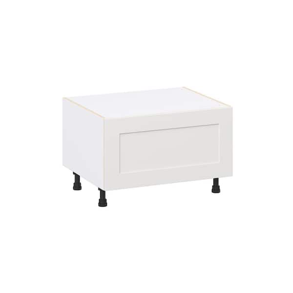 Roseland 30 in. W x 24 in. D x 19.5 in. H Assembled Shaker Window Seat Base Kitchen Cabinet in Warm White