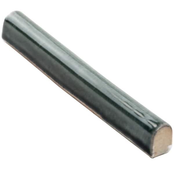 Delphi Deep Emerald 1.5 in. x 6 in. Polished Ceramic Pencil Tile