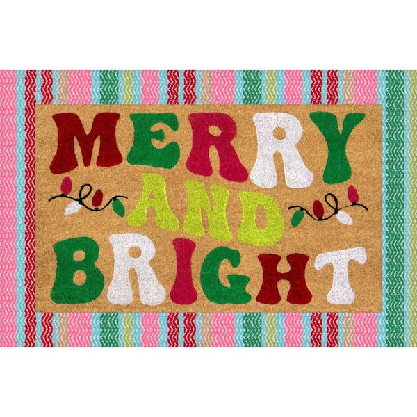 Merry and Bright 24 in. x 36 in. Holiday Layering Mat