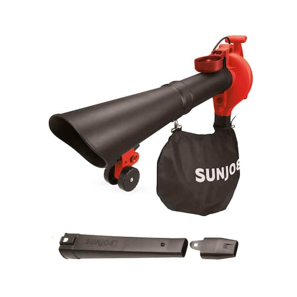Sun Joe 250 MPH 440 CFM 14 Amp Electric Handheld Blower/Vacuum /Mulcher, Red