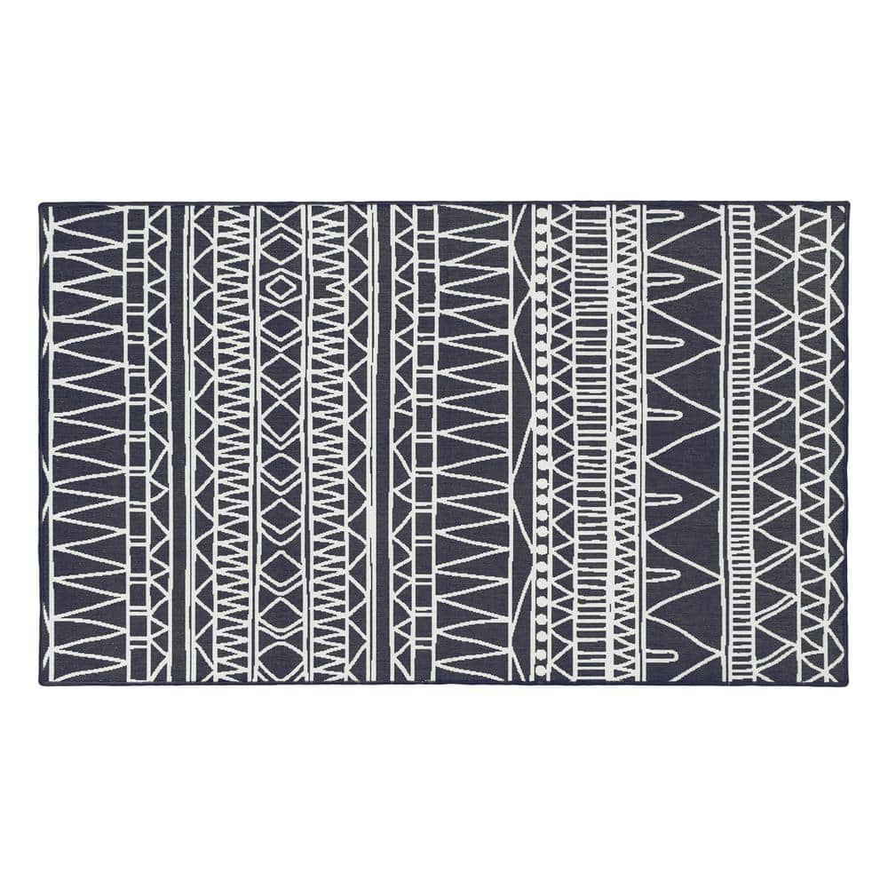 Geometric Black White And Turquoise Tribal Aztec Hand Towel Bath