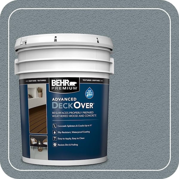5 gal. #SC-119 Colony Blue Textured Solid Color Exterior Wood and Concrete Coating