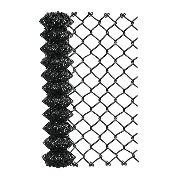 Galvanized Steel 2 in. x 6 ft. x 50 ft. Chain Link Fence Fabric, AW 7 Gauge, Black Color Hardware Cloth