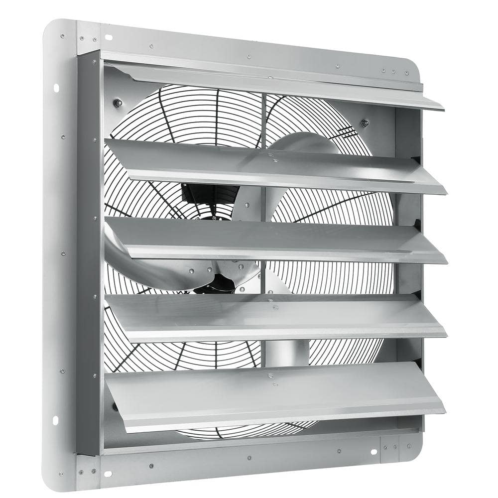 VEVOR 24 in. Shutter Exhaust Fan High-Speed 3320 CFM Aluminum Wall Mount Attic Fan, Wall Fan with Ventilation and Cooling