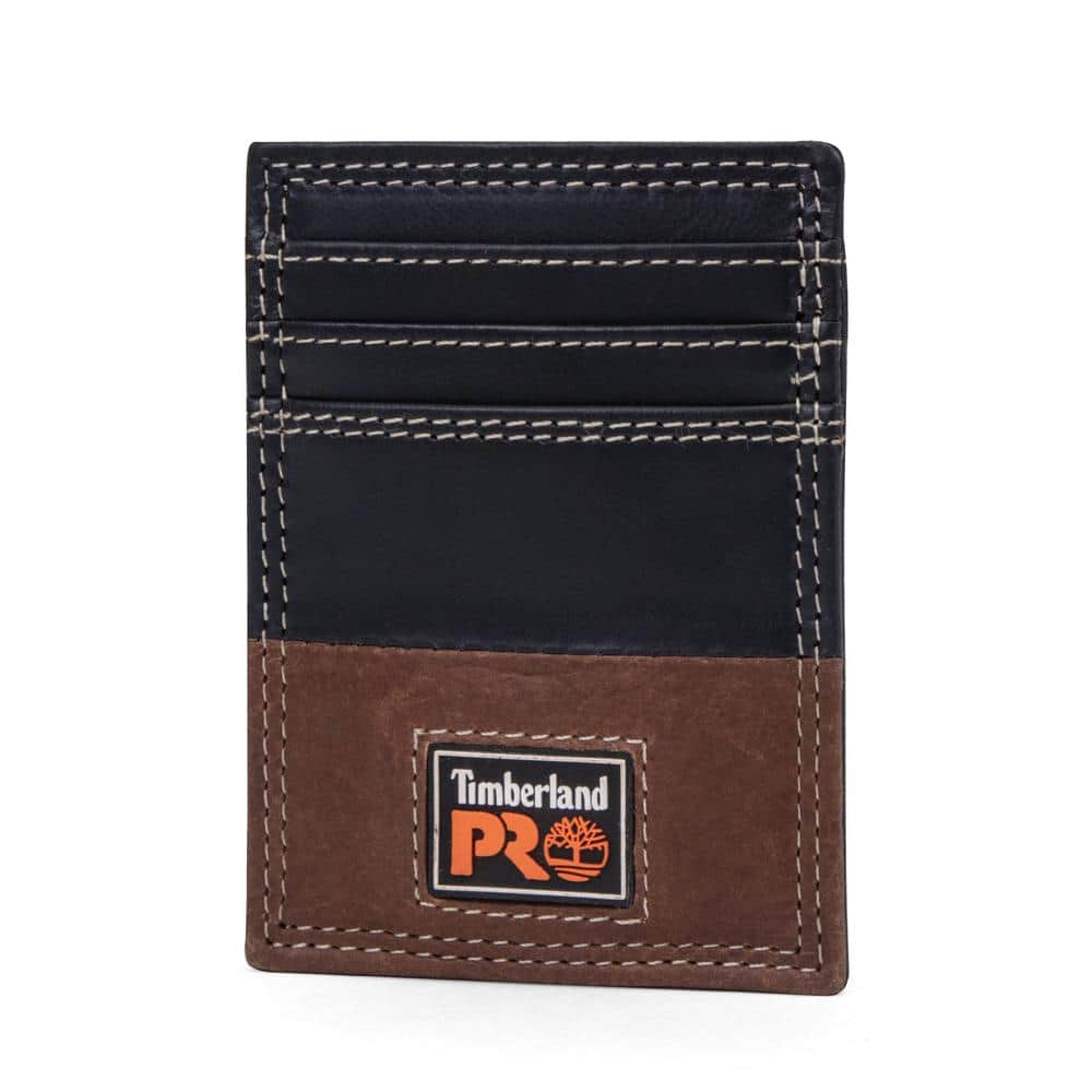 Timberland PRO Men's Leather Front Pocket Wallet with Money Clip ...