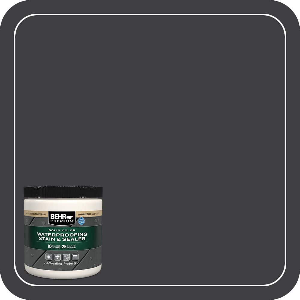 BEHR PREMIUM 8 oz. #ECC-10-2 Jet Black Solid Color Waterproofing