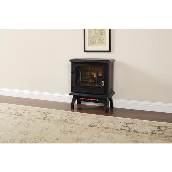 Pleasant Hearth 17 in. 1,000 sq. ft. Infrared Electric Stove with 2 Stage Heater