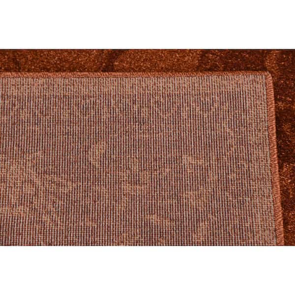 Unique Loom Floral La Jolla Rug Rust Red 2' x 6' 1 Runner Floral