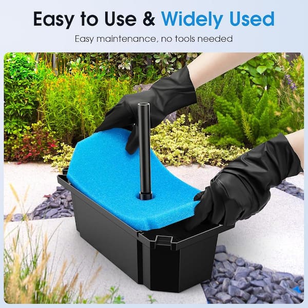 Phewnyzo Pond Filter with 660 GPH Pump and Fountain Kit for
