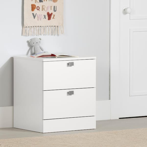 Spark Pure White 19.5 in. Nightstand