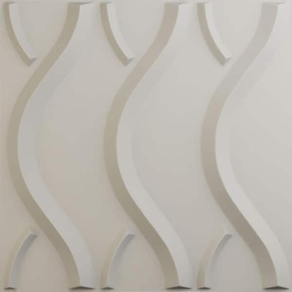 Ekena Millwork 19-5/8-in W x 19-5/8-in H Nexus EnduraWall Decorative 3D Wall Panel Satin Blossom White
