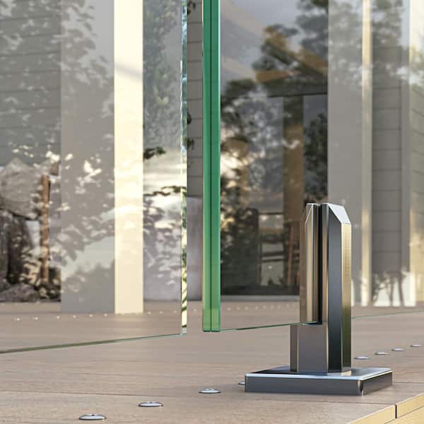 39.75 in. H x 60 in. W Clear 9/16 in. (14 mm) Thickness Clear Deck Railing Laminated Tempered Glass Panel
