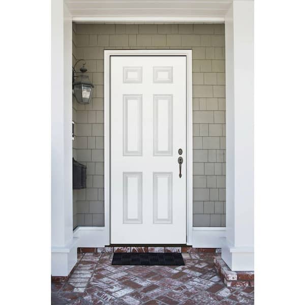 Element Series 6-Panel Primed Steel Prehung Front Door