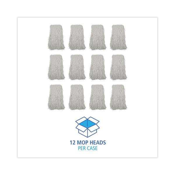 Banded Rayon Cut-End Mop Heads, #24, White, 1.25 Banded Rayon Cut-End Mop Heads, #24, White, 1.25