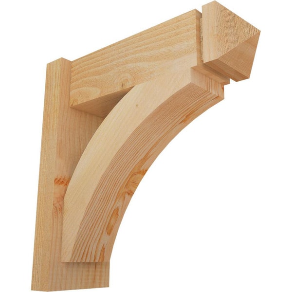 Ekena Millwork 6 in. x 18 in. x 18 in. Douglas Fir Thorton Arts and Crafts Rough Sawn Outlooker