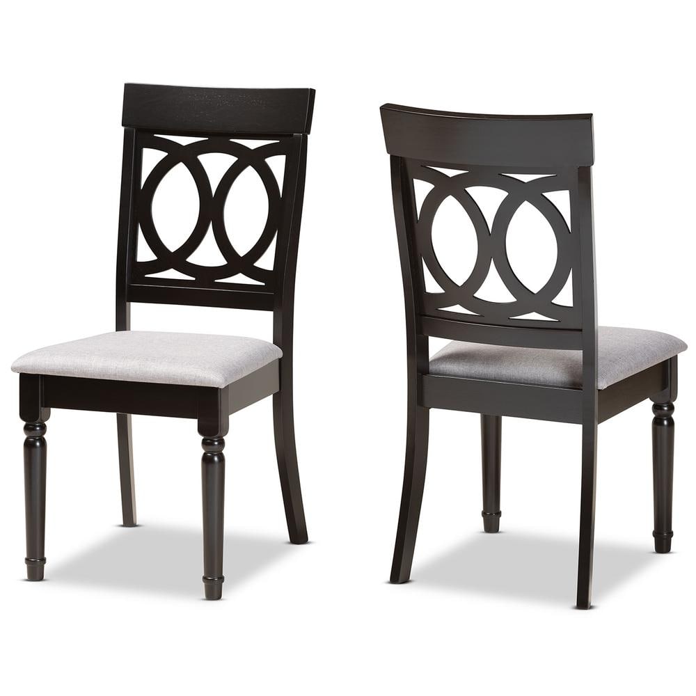 Espresso Brown Wood and Cane Low Side Chair
