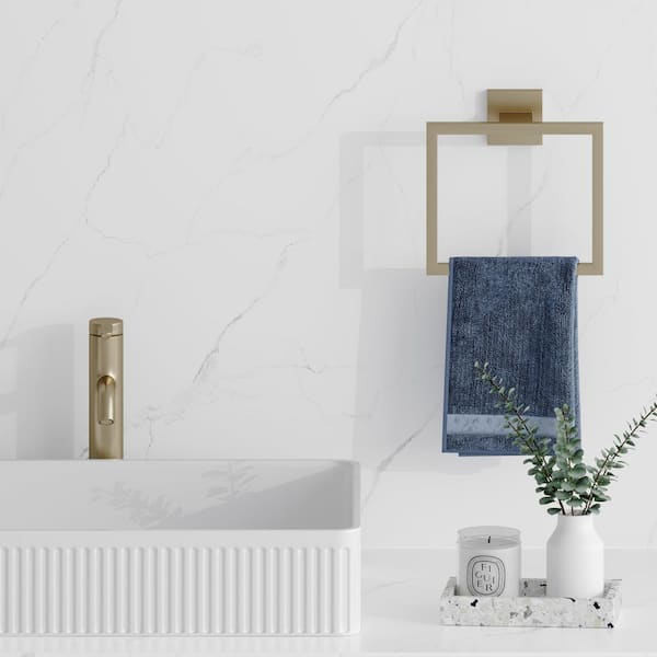 23.6 in. Stainless Steel Bath Towel Bar in Brushed Glod, 10-Pieces Wall Mounted Hardware Set, Towel Racks for Bathroom