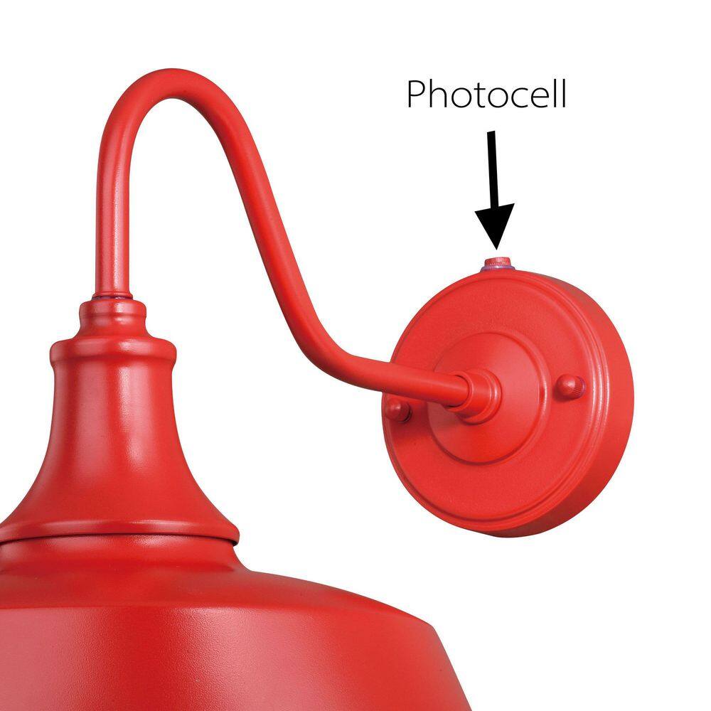 Red and White Steel Farmhouse Wall Sconce