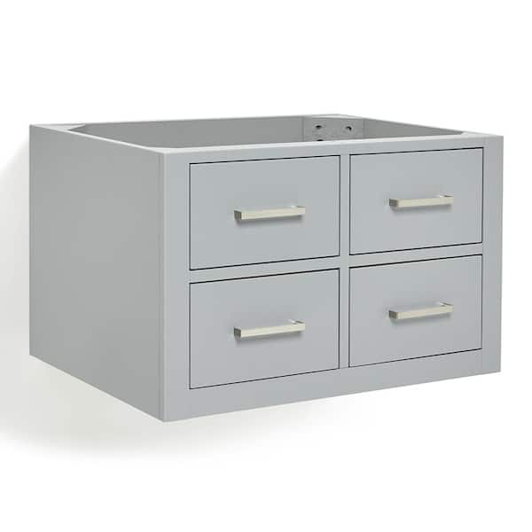 ARIEL Hutton 30 in. W x 22 in. D x 18 in. H Bath Vanity Cabinet without Top in Grey