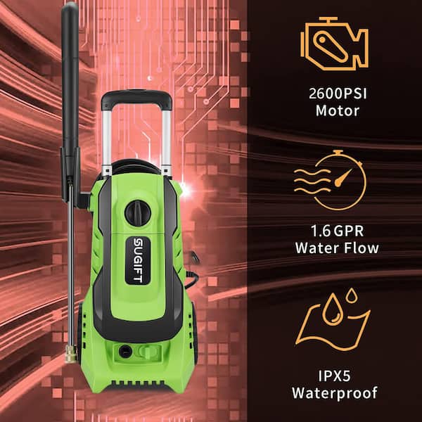 SKONYON SK-88129 2600 PSI 1.6 GPM 14.5 Amp Cold Water Electric Pressure Washer - 3