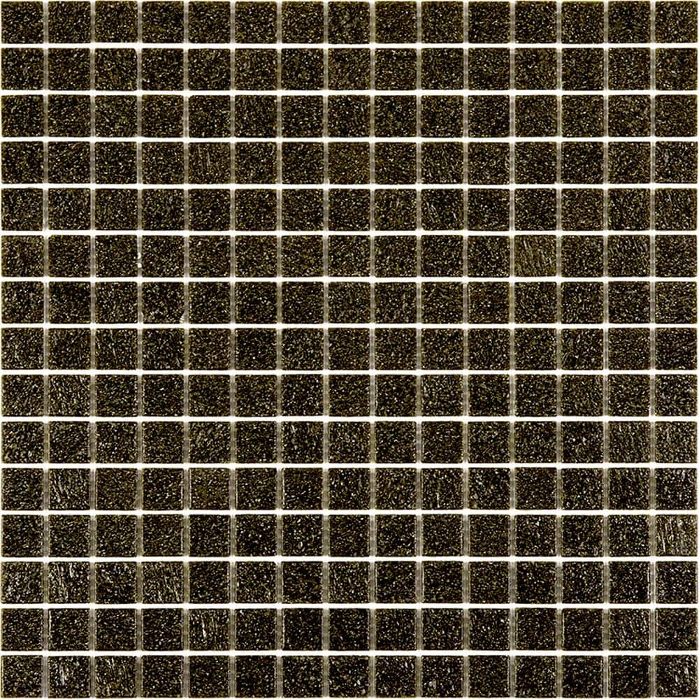 Peanut Brown Iridescent Glass Mosaic Wall and Floor Tile