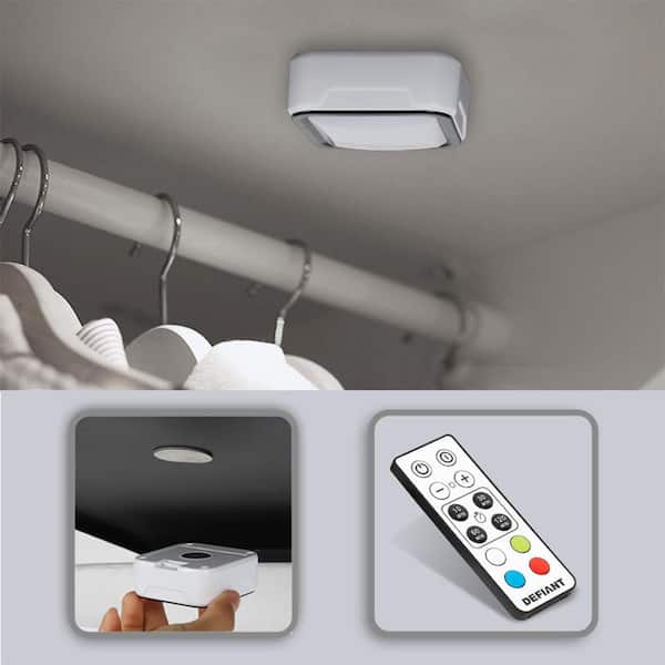 Defiant - 40 Lumens Accent Light Combo with Remote Control (6-Pack)