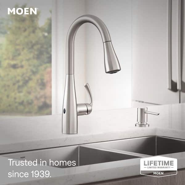 Essie Touchless 1-Handle Pull-Down Sprayer Kitchen Faucet with MotionSense Wave and Power Clean in Spot Resist Stainless