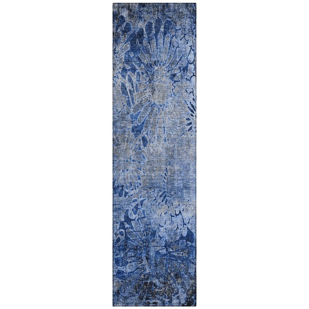 Chantille Machine Washable Indoor/Outdoor Abstract ACN2224 Navy 2 ft. 3 in. x 7 ft. 6 in. Runner Rug price history on PriceWatchPro