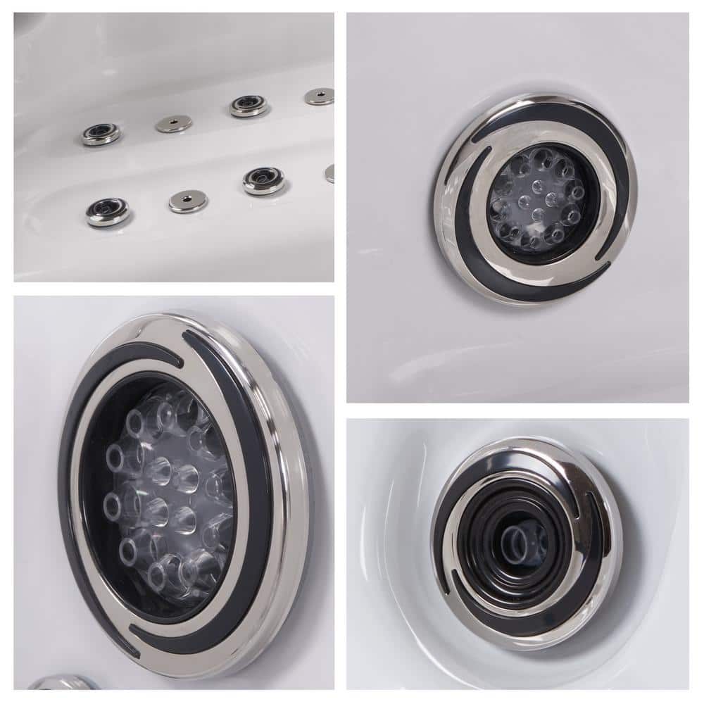 Annapolis 6-Person Gray and White Polyethylene Hot Tub