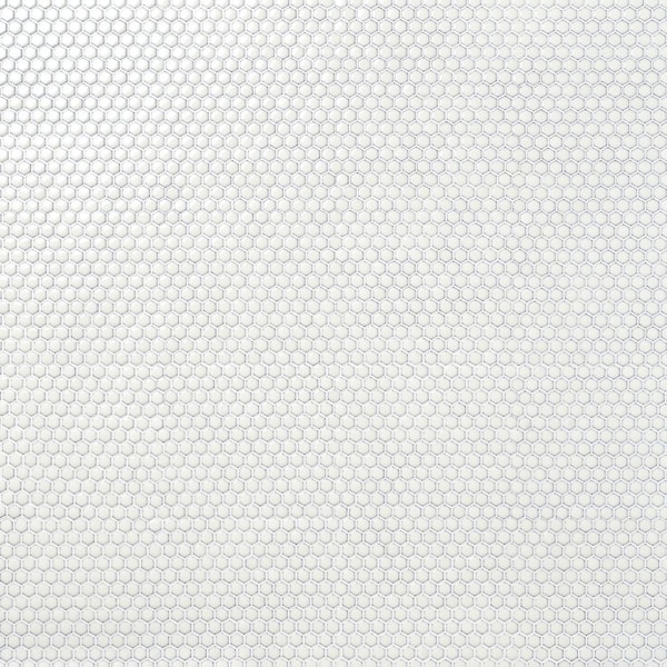 Ivy Hill Tile Bliss Edged Hexagon Vintage White 10.03 in. x 11.61 in. Polished Ceramic Floor and Wall Mosaic Tile (0.80 Sq. Ft./Each)