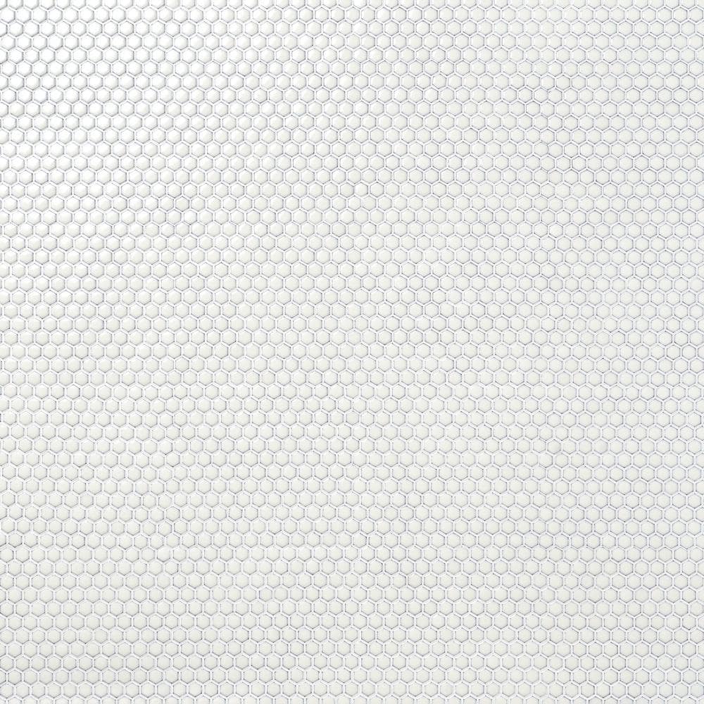 Bliss Edged Hexagon Vintage White 10.03 in. x 11.61 in. Polished Ceramic Floor and Wall Mosaic Tile (0.80 Sq. Ft./Each) price history on PriceWatchPro