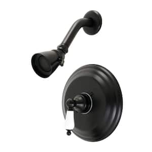 Restoration Single Handle 1-Spray Shower Faucet 1.8 GPM with Corrosion Resistant in Matte Black