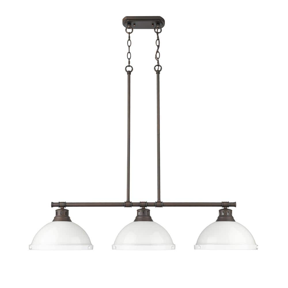 Duncan 300-Watt 3-Light Rubbed Bronze Pendant Light with Steel Shade price history on PriceWatchPro