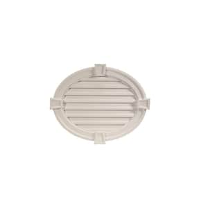 37.5 in. x 30 in. Oval White Polyurethane Weather Resistant Gable Louver Vent