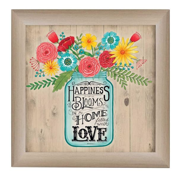 HomeRoots Home Filled With Love by Unknown 1 Piece Framed Graphic Print Home Art Print 14 in. x 14 in. .