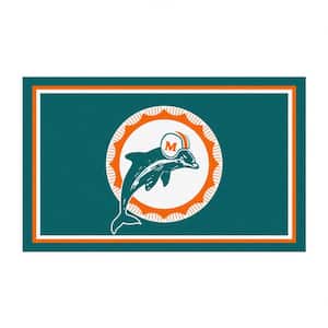 Teal 3 ft. x 5 ft. Miami Dolphins Vintage Area Rug
