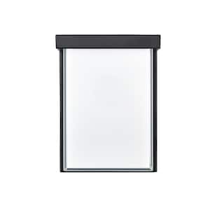 6 in. LED Light Powder Coated Black Outdoor White