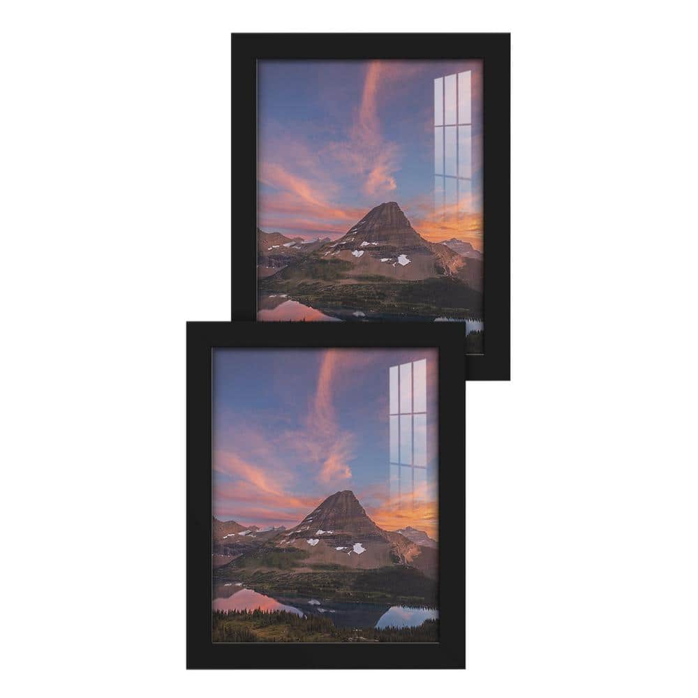 Wexford Home Modern 8 in. x 10 in. Black Picture Frame (Set of 2 ...