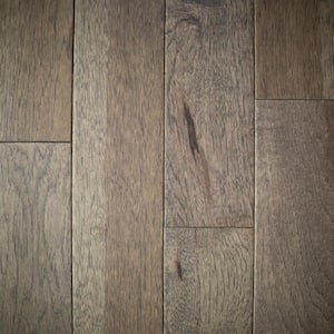 Take Home Sample - Hickory Iron Gate Solid Hardwood Flooring- 5 in. x 7 in.