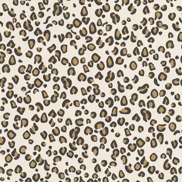 rasch Damisa Mustard Leopard Print Wallpaper Sample
