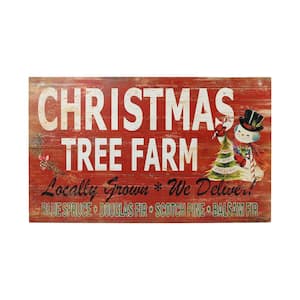 30 x 18 in. Christmas Tree Farm Wooden Plaque