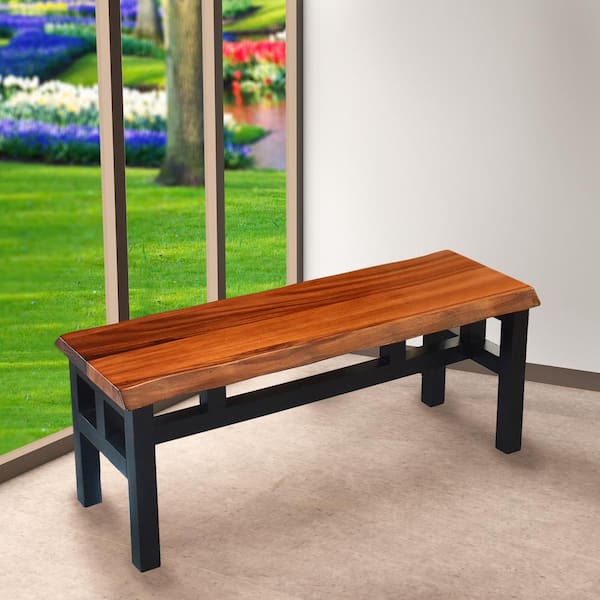 222 Fifth Gable Natural Live Edge Bench 7077nt252a1n53 The Home Depot