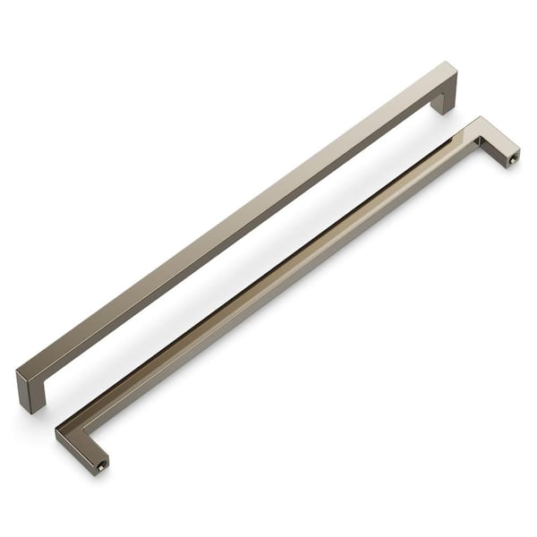 HICKORY HARDWARE Skylight 12 in. (305 mm) Center-to-Center Polished Nickel Cabinet Pull (5-Pack)