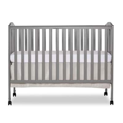 Folding Steel Grey Full Size Crib