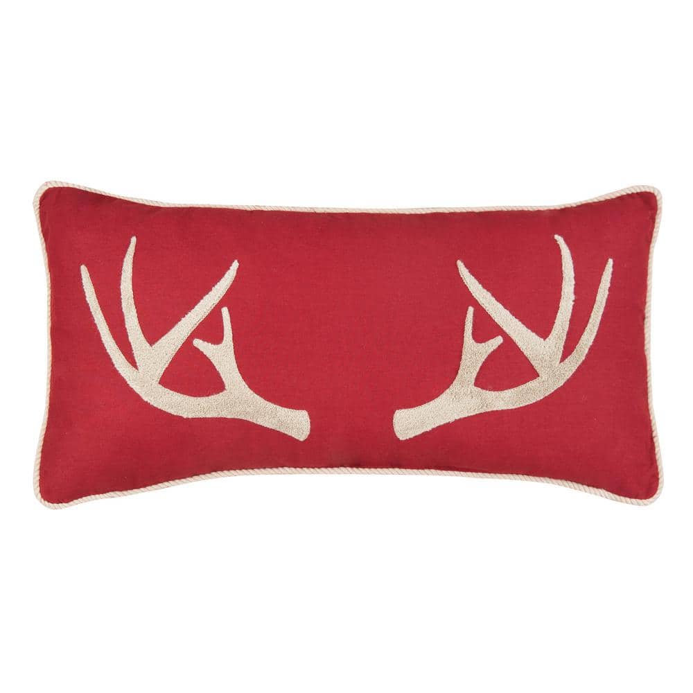 C&F HOME 12 in. x 24 in. Tufted Antler Tufted Pillow 861562384 The Home Depot