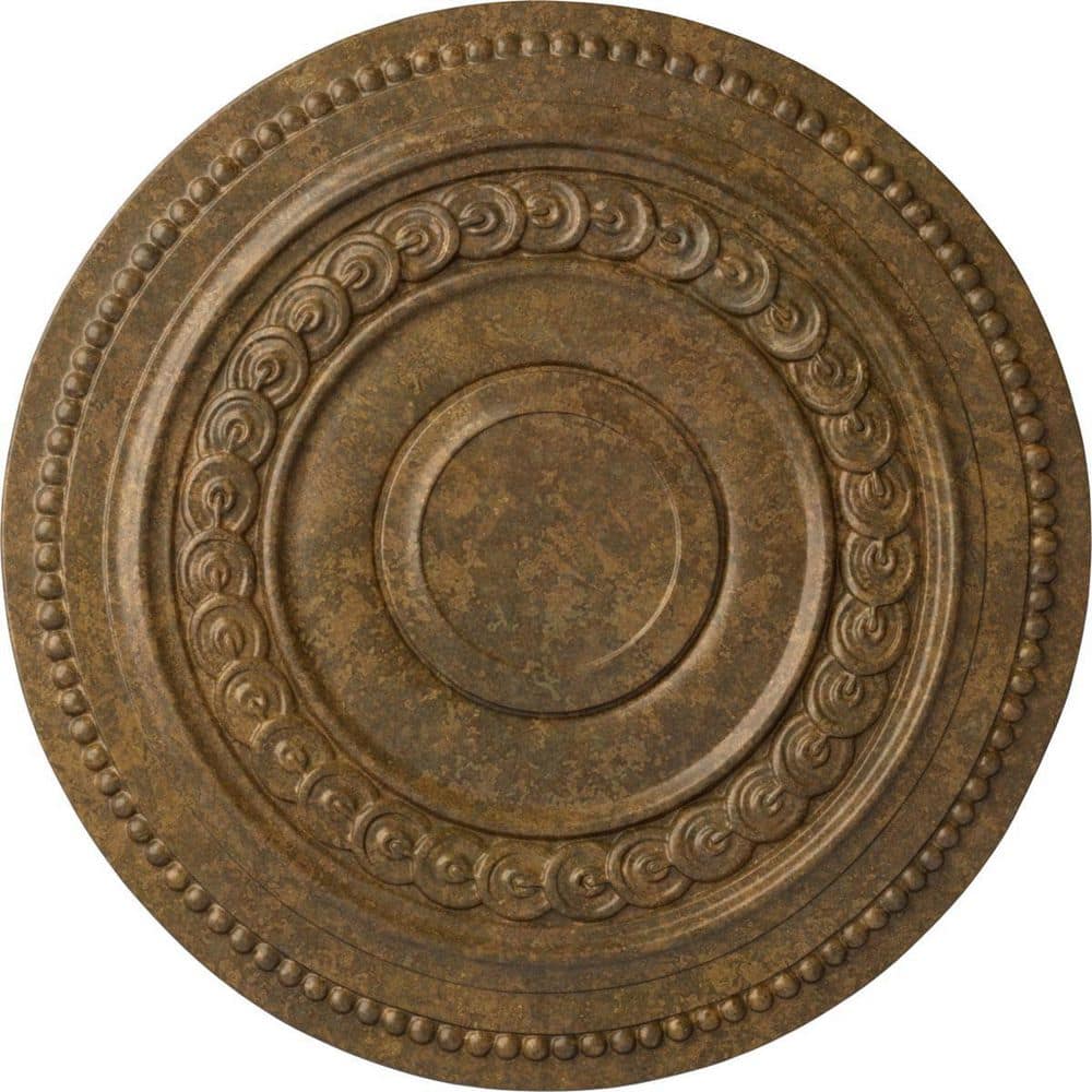 18 in. x 1-1/4 in. Oldham Urethane Ceiling Medallion (Fits Canopies upto 8-5/8 in.), Rubbed Bronze price history on PriceWatchPro