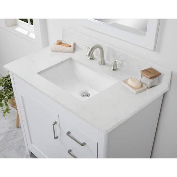 Home Decorators Collection 37 in. W x 22 in. D Quartz Vanity