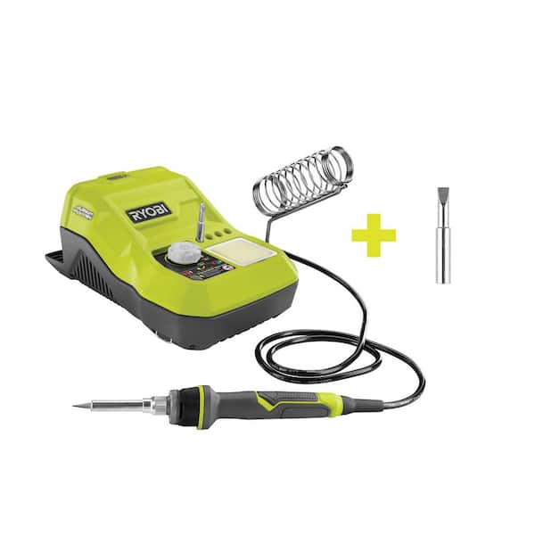 RYOBI ONE+ 18V Hybrid Soldering Station (Tool-Only) with extra Chisel Point Soldering Tip