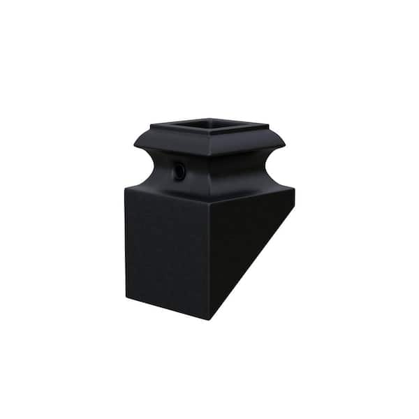 Stair Parts 5/8 in. Satin Black Angled Metal Baluster Shoe for Stair Remodel